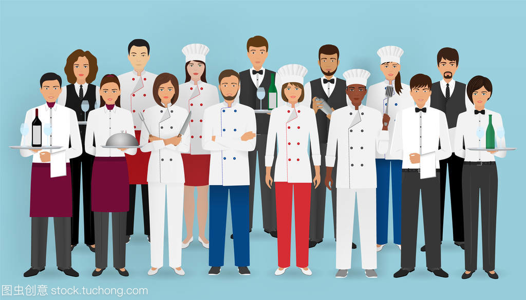 穿制服的餐廳團(tuán)隊(duì) 構(gòu)建專(zhuān)業(yè)與高效的服務(wù)體系